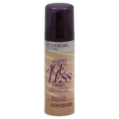 COVERGIRL + Olay Simply Ageless Liquid Foundation 3-in-1 Creamy Beige 250 - 1 Fl. Oz.