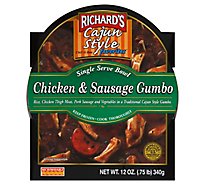 Richards Cajun Favorites Single Serve Bowls Chicken & Sausage Gumbo - 12 Oz
