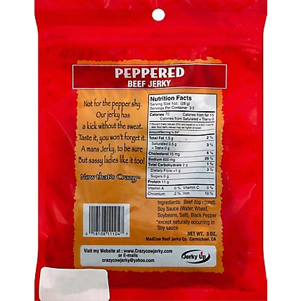Crazy Cow Beef Jerky Peppered - 3 Oz - Image 3