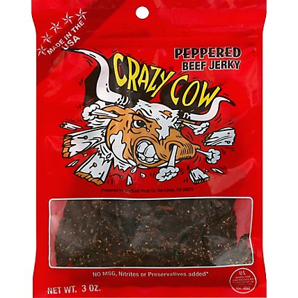 Crazy Cow Beef Jerky Peppered - 3 Oz - Image 2