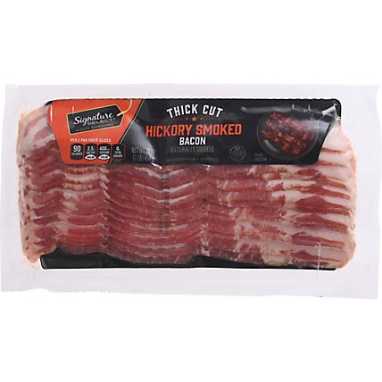 Signature Farms Thick Cut Hickory Smoked Sliced Bacon - 16 Oz. - Image 2