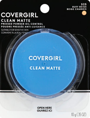 COVERGIRL Clean Pressed Powder Oil Control Anti-luisance Buff Beige 525 - 0.35 Oz - Image 1