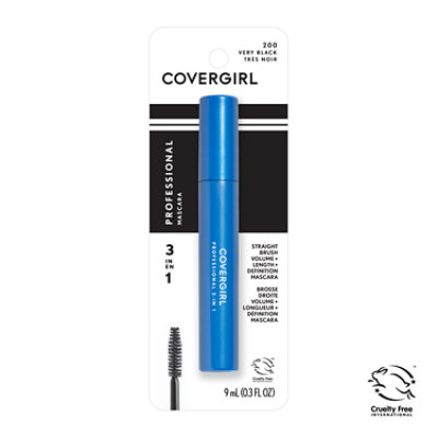 COVERGIRL Professional Mascara Very Black 200 Carded - 0.3 Fl. Oz. - Image 1