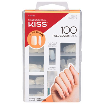 Kiss 100 Nails Short Square - Each - Image 3