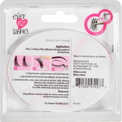 Kiss Ever EZ Lashes Eye Lashes Trio Lash Medium Combo KPLC02 - 30 Count - Image 4