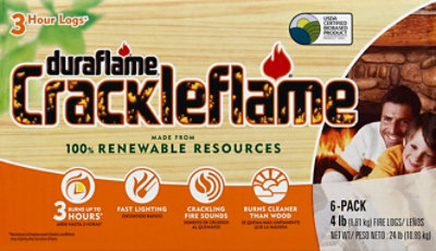 Duraflame Crackleflame Fire Logs 3 Hour - 6-4 Lb - Image 2