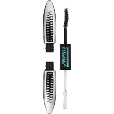L'Oreal Paris Voluminous Superstar Waterproof Mascara Blackest Black - 0.4 Fl. Oz. - Image 1