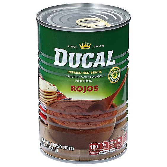 Ducal Beans Refried Red Can - 15 Oz