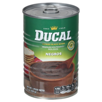 Ducal Beans Refried Black Can - 15 Oz