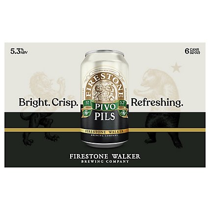 Firestone Walker Pivo Pilsner Beer Cans - 6-12 Fl. Oz. - Image 3