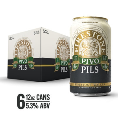 Firestone Walker Pivo Pilsner Beer Cans - 6-12 Fl. Oz. - Image 1