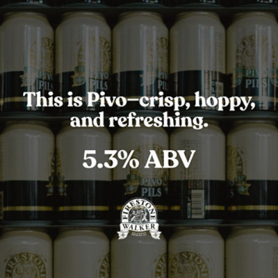 Firestone Walker Pivo Pilsner Beer Cans - 6-12 Fl. Oz. - Image 2