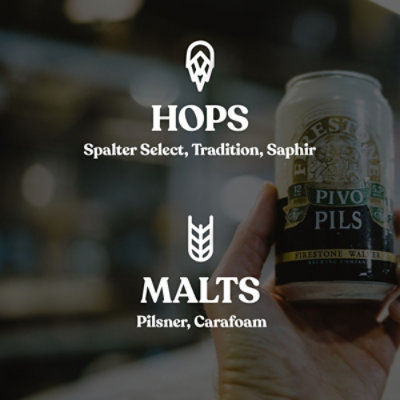 Firestone Walker Pivo Pilsner Beer Cans - 6-12 Fl. Oz. - Image 3