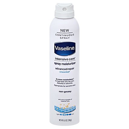 Vaseline Spray Lotion Advanced Repair Unscented - 6.5 Oz - Image 1