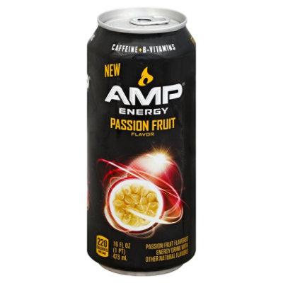 AMP Energy Drink Passion Fruit Flavor 16 Fl. Oz. Haggen
