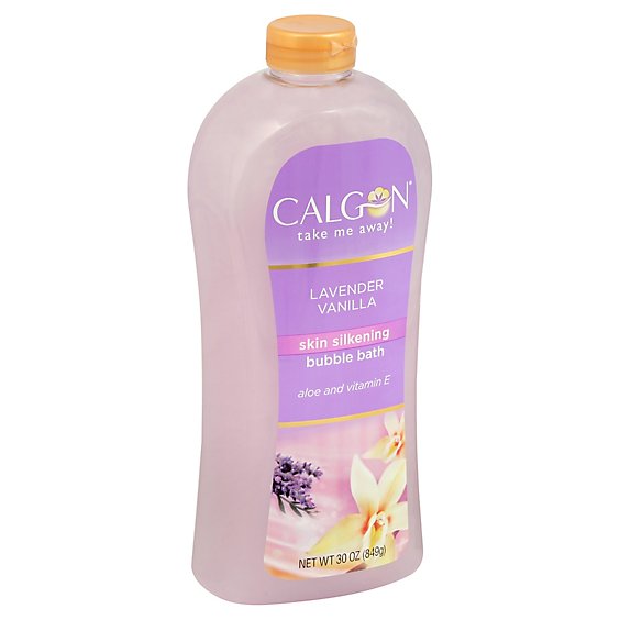 Calgon Bubble Bath Skin Silkening Lavender Vanilla - 30 Oz