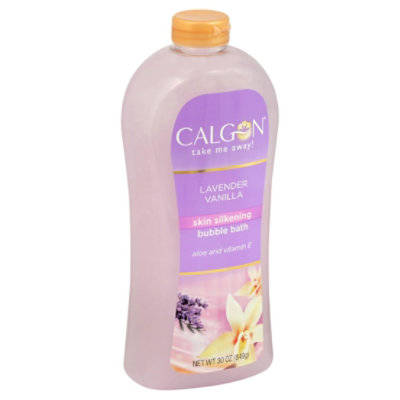 Calgon Bubble Bath Skin Silkening Lavender Vanilla - 30 Oz