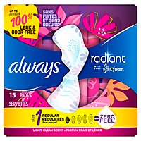 Always Radiant Pads Size 1 Regular Absorbency Scented - 15 Count - Image 5