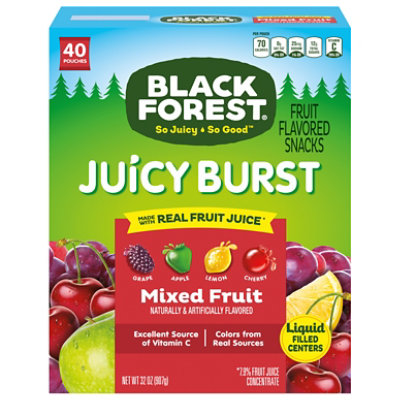 Black Forest Juicy Burst Snacks Mixed Fruit With Real Fruit Juice - 32 Oz