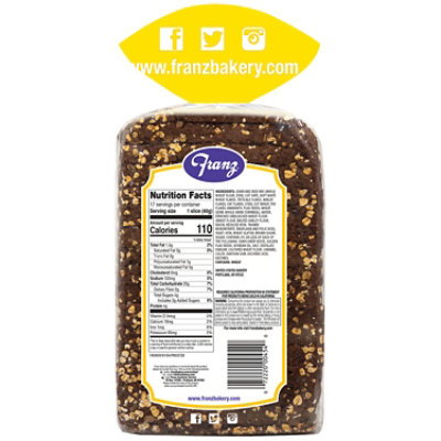 Franz Sandwich Bread Columbia River Multi Gain Sweet Dark- 24 Oz - Image 5