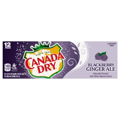 Canada Dry Blackberry Ginger Ale Soda Cans - 12-12 Fl. Oz. - Image 3