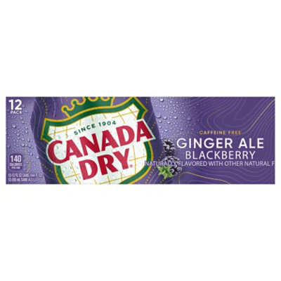 Canada Dry Blackberry Ginger Ale Soda Cans - 12-12 Fl. Oz. - Image 1