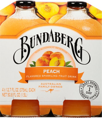 Bundaberg Fruit Drink Sparkling Peach - 4-12.7 Fl. Oz. - Image 6