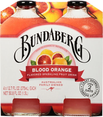 Bundaberg Beverage Non Alcoholic Sparkling Fruit Drink Blood Orange - 4-12.7 Fl. Oz. - Image 6