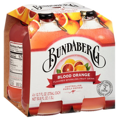 Bundaberg Beverage Non Alcoholic Sparkling Fruit Drink Blood Orange - 4-12.7 Fl. Oz. - Image 1