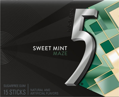 5 Gum Sweet Mint Sugarfree Gum Single Pack - tomthumb