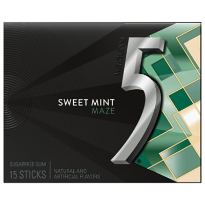 5 Gum Sweet Mint Sugarfree Gum Single Pack