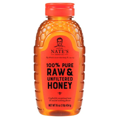 Nature Nates Honey Raw & Unfiltered - 16 Oz