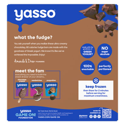 Yasso Frozen Yogurt Greek Bars Chocolate Fudge - 4-3.5 Fl. Oz. - Image 6