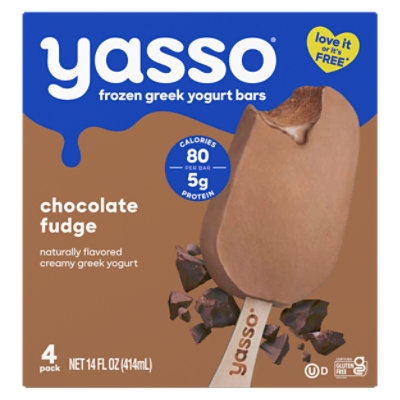 Yasso Frozen Yogurt Greek Bars Chocolate Fudge - 4-3.5 Fl. Oz. - Image 2