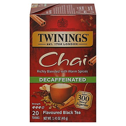 Twinings of London Black Tea Chai Decaffeinated - 20 Count - Image 2