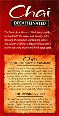 Twinings of London Black Tea Chai Decaffeinated - 20 Count - Image 5