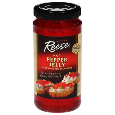 Reese Jelly Hot Pepper Made with Real Jalapenos - 10 Oz