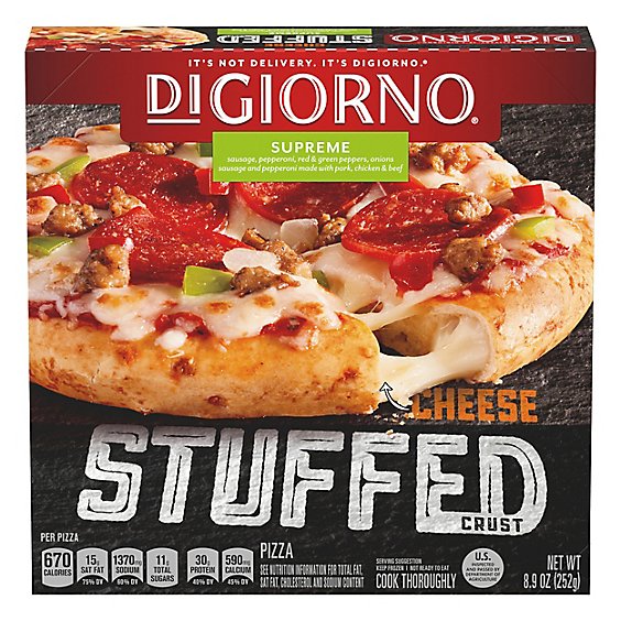 DIGIORNO Pizza Cheese Stuffed Crust Supreme Frozen - 8.9 Oz