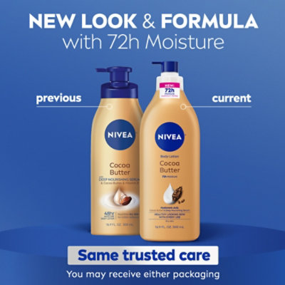 NIVEA Body Lotion Intensive Hydrates Skin Cocoa Butter - 16.9 Fl. Oz. - Image 2