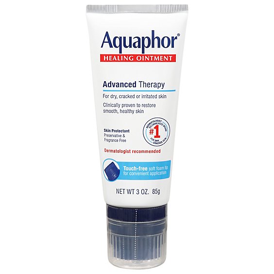 Aquaphor Advanced Therapy Healing Ointment With Touch Free Applicator - 3 Oz