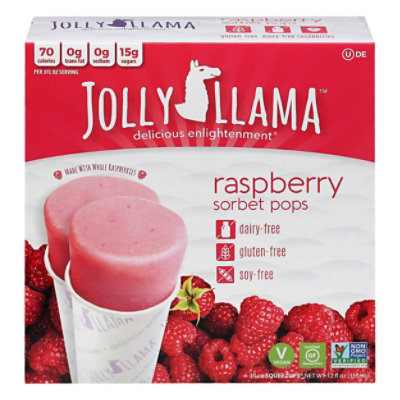 Jolly Llama Raspberry Sorbet Pops - 4-3 Fl. Oz. - Image 3