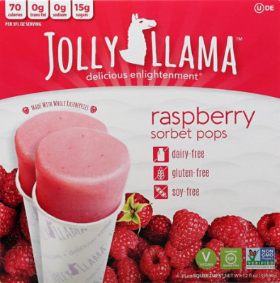 Jolly Llama Raspberry Sorbet Pops - 4-3 Fl. Oz. - Image 2