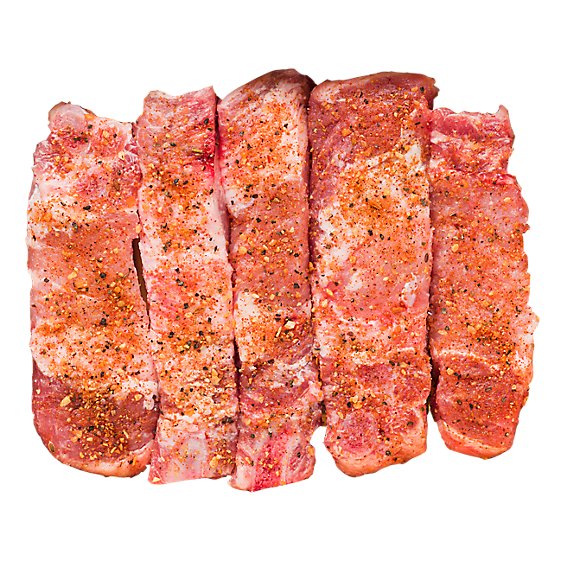Meat Counter Pork Loin Boneless Country Style Rib Seasoned - 2 LB