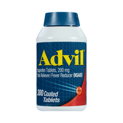 Advil Ibuprofen Tablets 200mg Pain Reliever NSAID Coated - 300 Count