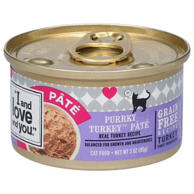 I And Love And You Cat Food Natural Purrky Turkey Recipe Can 3