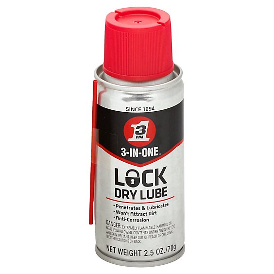 3-In-One Lock Dry Lube - 2.5 Oz