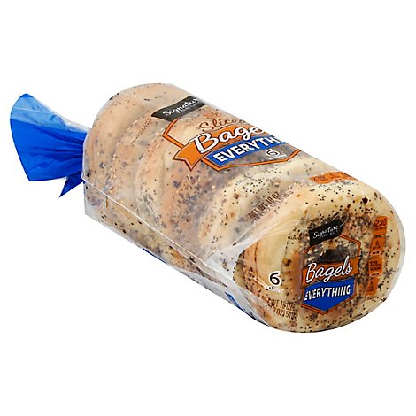Signature SELECT Bagels Everything 6 Count - 18 Oz