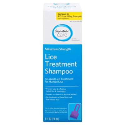 Signature Care Shampoo Lice Treatment Maximum Strength - 8 Fl. Oz. - Image 3