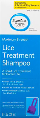 Signature Care Shampoo Lice Treatment Maximum Strength - 8 Fl. Oz. - Image 2