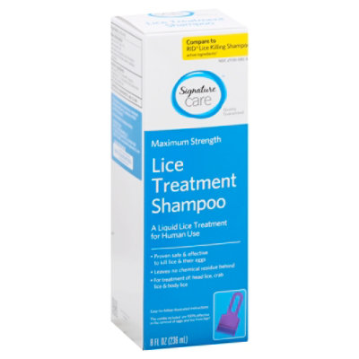 Signature Care Shampoo Lice Treatment Maximum Strength - 8 Fl. Oz.